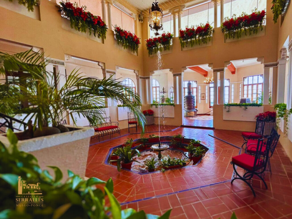 Lavish interior of Castillo Serrallés in Ponce